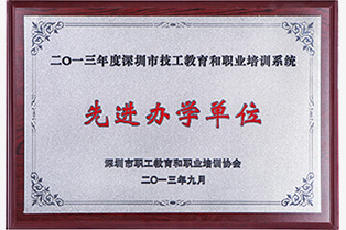 2013年度中國技能教育培訓先進單位