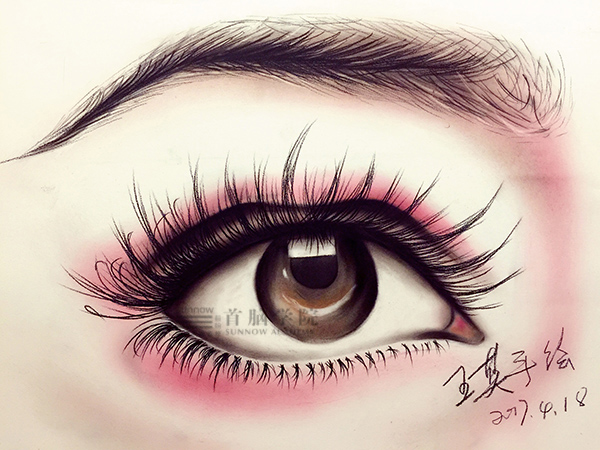 首腦學院南山校區美妝素描作品