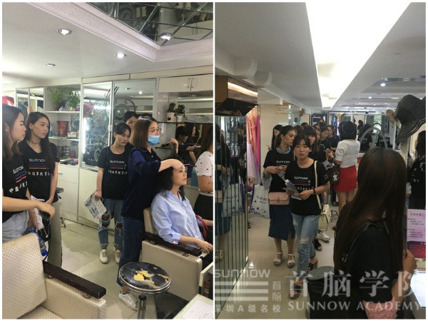 首腦學(xué)院形象設(shè)計部學(xué)員觀摩維納斯婚紗攝影
